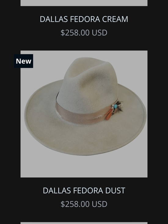 Accessories - Dallas Fedora Cream - Dust